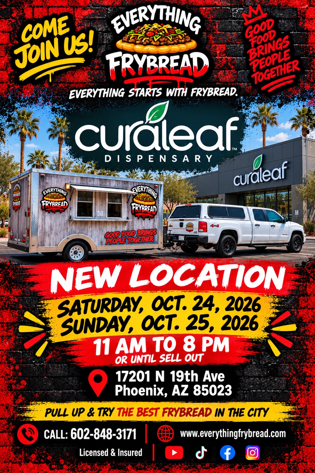 Everything Frybread at Curaleaf, October 24 and 25, 2026, 11 AM to 8 PM each day